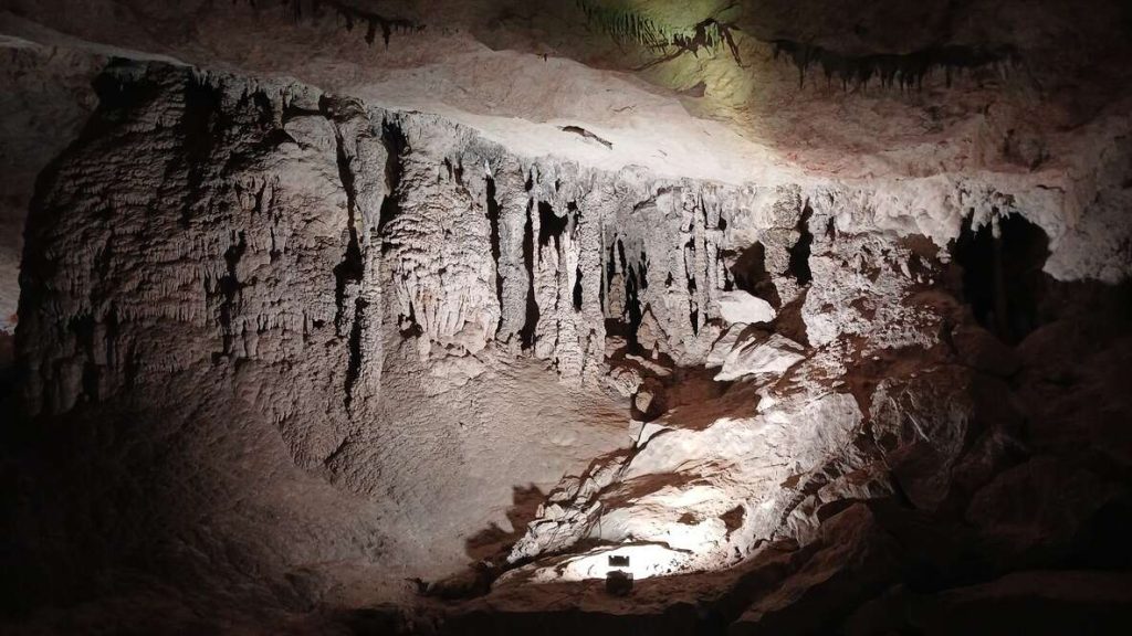 Cave formations inside cave