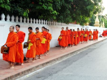 Tak Bat (Almsgiving) in Luang Prabang