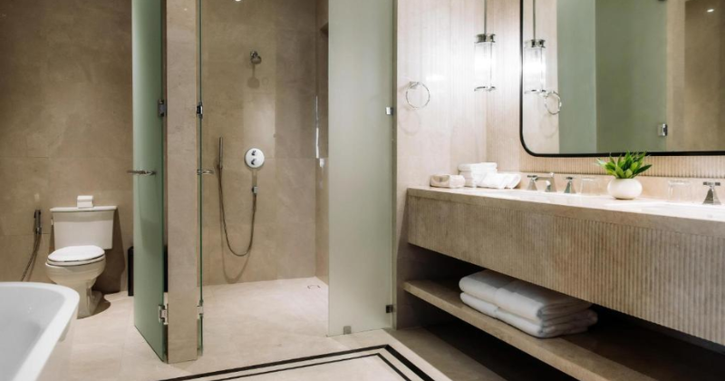 Bathroom Souphattra Hotel Vientiane